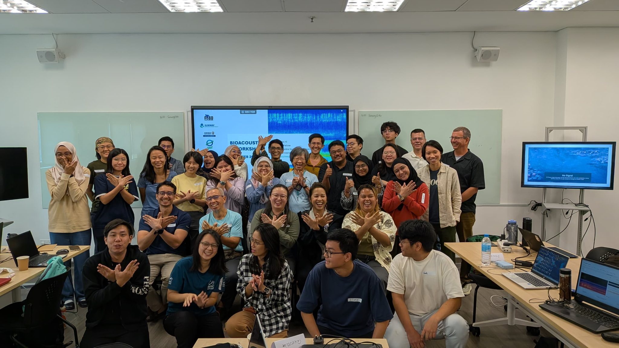 FoBD volunteers and collaborators gathered after a bioacoustic workshop.